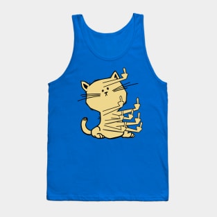 Middle Finger Cat Maniac Tank Top